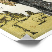 Poster Geisha Standing in the Wind, Toyohiro, 1805 (Coin)