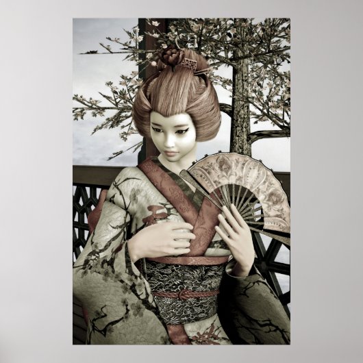 Poster Géisha Vintage (Devant)