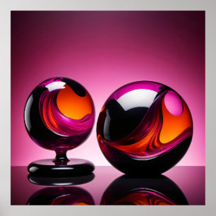 Poster Gels de verre chromatiquement colorés en réflexion