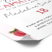 Poster Gélule de temps doux fraise fraise anniversaire (Coin)