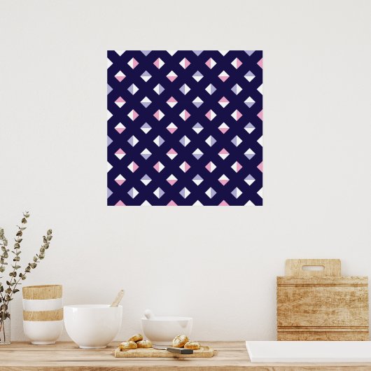 Poster Gem coloré Motif transparent (Cuisine)