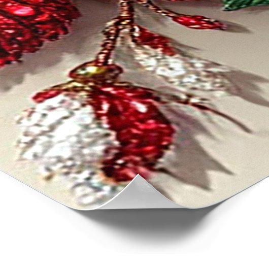 Poster Gem complexe embelli design floral (Coin)