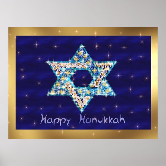 Poster Gem decorated Star of David (Devant)