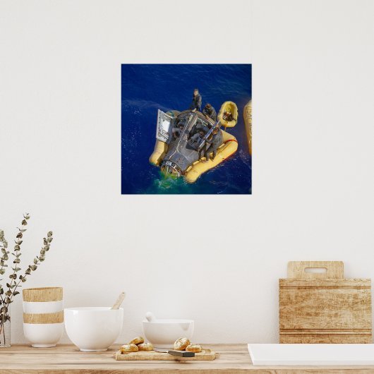 Poster Gemini 8 Capsule Armstrong Scott Recovery C 1966 (Cuisine)