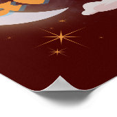 Poster Gemini Celestial Moon Cloud Étoiles Astrologie Art (Coin)