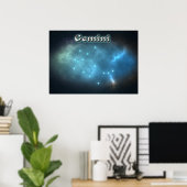 Poster Gemini constellation (Bureau à domicile)