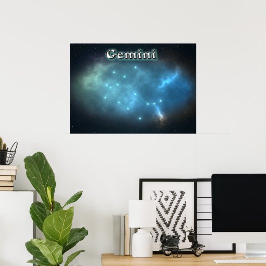 Poster Gemini constellation (Bureau à domicile)