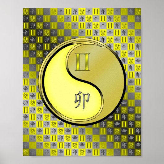 Poster Gemini et lapin de métal (Devant)