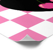 Poster Gemini Gothique Esthétique À damiers Cerise Art (Coin)