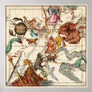 Poster Gémini, Orion, Cancer, Taurus, Canis Et Autres