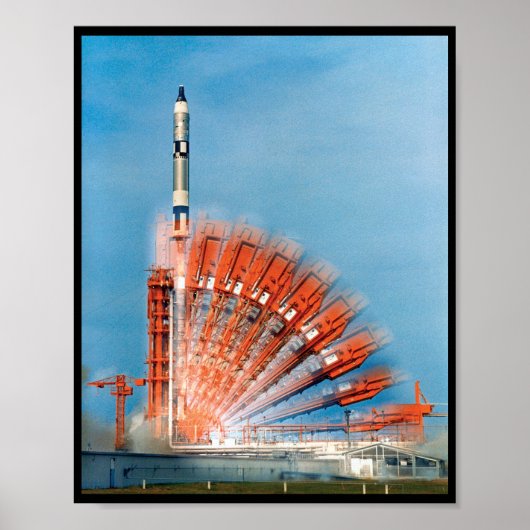 Poster Gemini X Rocket Lancement de la fusée Temps d'expi (Devant)