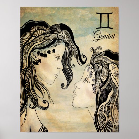Poster Gemini Zodiac (Devant)