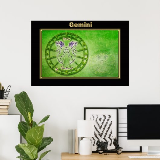 Poster Gemini Zodiac (Bureau à domicile)