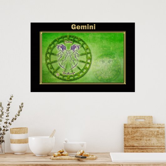 Poster Gemini Zodiac (Cuisine)