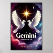 Poster Gemini Zodiac Doses en Harmonie (Devant)
