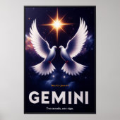Poster Gemini Zodiac Doses en Harmonie (Devant)