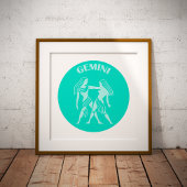 Poster Gemini, Zodiac Sign, Horoscope, Astrology