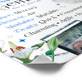 Poster Gemini Zodiac Star Sing Y2K Blanc 4:5 (Coin)