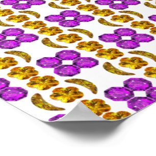 Poster Gemstone Art Purple Orange