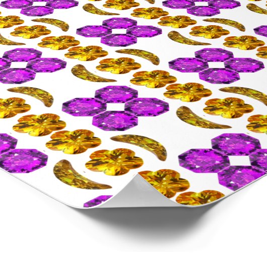 Poster Gemstone Art Purple Orange (Coin)