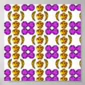 Poster Gemstone Art Purple Orange (Devant)