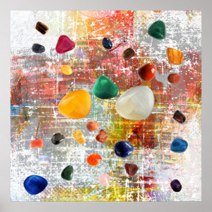 Poster Gemstone de guérison cristalline 2