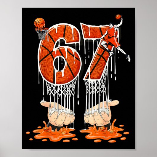 Poster Gen Alpha Slang Kids 67 Basketball Ice Cream Drip  (Devant)