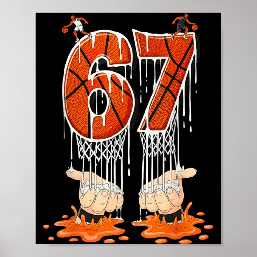 Poster Gen Alpha Slang Kids 67 Basketball Ice Cream Drip  (Devant)