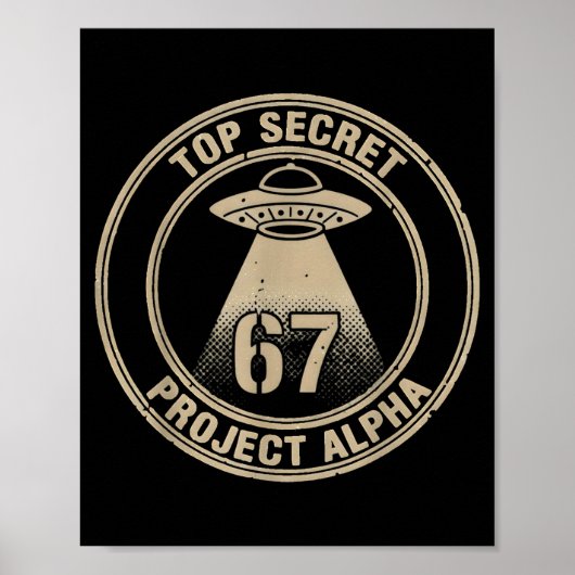 Poster Gen Alpha Slang Kids 67 Meme Six Seven Humor Ufo A (Devant)
