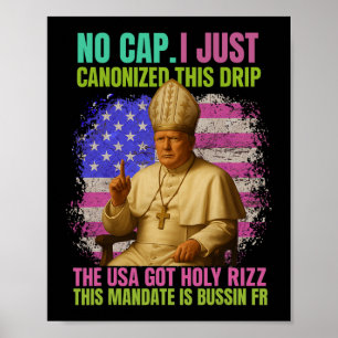 Poster Gen Alpha Slang Trump En Réputation Pape De L'Égli