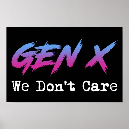 Poster Gen X - On S'en Fout (Devant)
