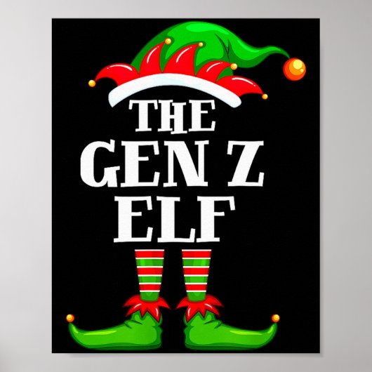 Poster Gen Z Elf Matching Family Group Christmas Party Py (Devant)