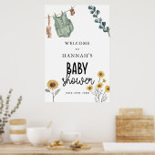 Poster Gender Neutral Boho  Baby Shower Welcome Sign (Cuisine)