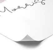 Poster Gender Reveal Pink Blue Bow Welcome Sign (Coin)