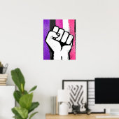 POSTER GENDERFLUID FIST (Bureau à domicile)