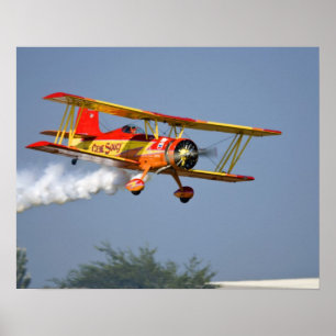 Poster Gène Soucy exécutant des acrobaties aériennes 