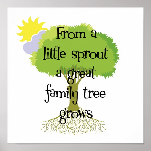 Poster Genealogy Little Sprout Family Tree (Devant)