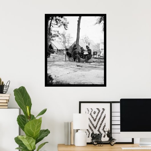 Poster Général Ambrose E. Burnside et Matthew Brady 1863 (Bureau à domicile)