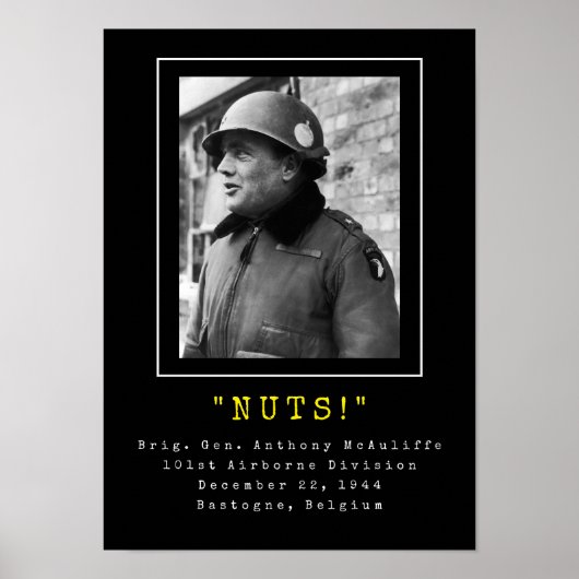 Poster Général Anthony McAuliffe - NUTS (Devant)