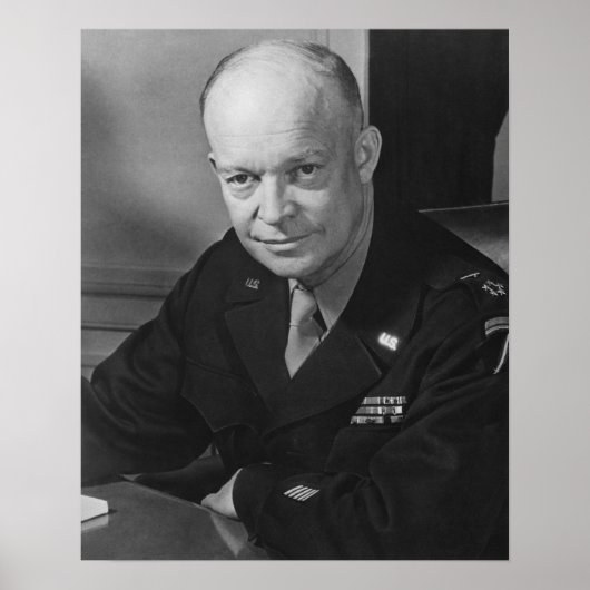 Poster Général Dwight Eisenhower — 2ÈME GUERRE MONDIALE (Devant)