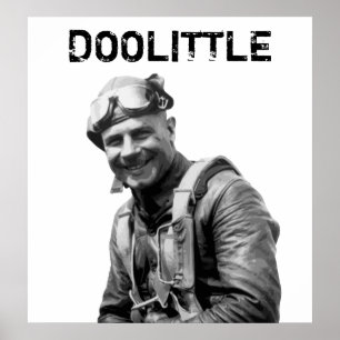 Poster Général Jimmy Doolittle — 2ÈME GUERRE MONDIALE Her