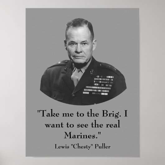 Poster Général Lewis "Chesty" Puller -- Marin (Devant)