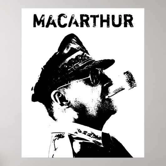 Poster Général MacArthur — Héros de guerre américain (Devant)