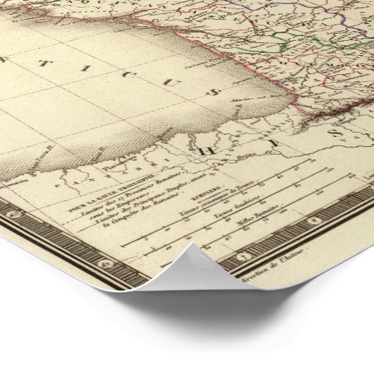 Poster General map of Gaul (Coin)