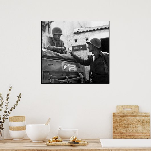 Poster Général Patton En Sicile — Frontière (Cuisine)
