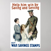 Poster General Pershing - Buy War Saving Stamps (Devant)