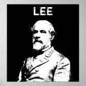 Poster General Robert E. Lee -- Black and White (Devant)