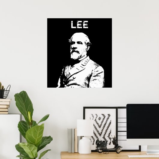 Poster General Robert E. Lee -- Black and White (Bureau à domicile)