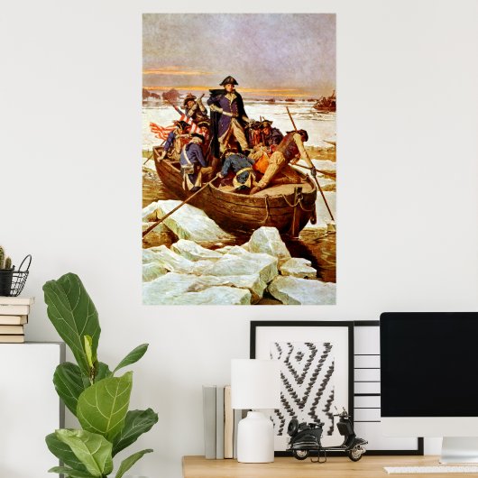 Poster Général Washington Traversant Le Delaware River (Bureau à domicile)