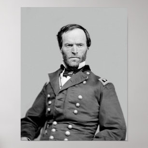 Poster Général William Tecumseh Sherman Portrait - 1864